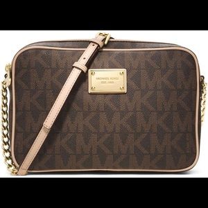 Michael Kors Jet Set Large Crossbody - Brown